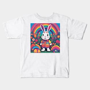 Easter Bunny's Heavenly Journey Kids T-Shirt